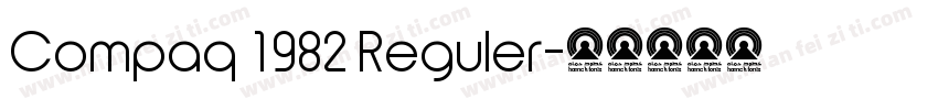 Compaq 1982 Reguler字体转换